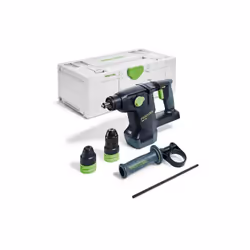 Festool Perforateur burineur sans fil KHC 18 EB-Basic, SDS Plus, Noir, Vert, Blanc, Moteur sans balai, 2,6 cm, 1,5 mm, 1,3 cm