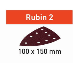 Abrasif Rubin 2 stf DELTA/9 P80 RU2/50 Festool Grain 80 - Boîte de 50 - 577573