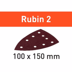 Abrasif Rubin 2 STF DELTA/9 P100 RU2/50 FESTOOL Grain 100 - Boîte de 50 - 577574