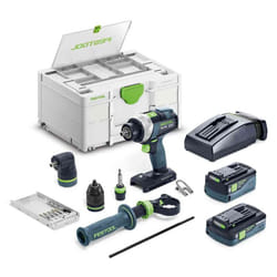 Perceuse-visseuse sans fil quadrive tdc 18/4 5,0/4,0 I-Set- 577612 - Festool
