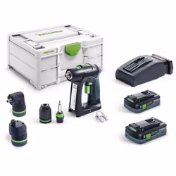 Description générale La perceuse-visseuse sans fil Festool C 18 HPC 4,0 I-Set 577617 allie puissance, robustesse et longévité ...