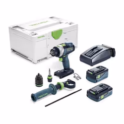 Description générale La perceuse-visseuse à percussion FESTOOL QUADRIVE TPC 18/4 est un outil puissant et polyvalent, conçu p ...