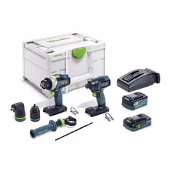 Ensemble d'outils Festool TID 18 5,0/4,0-Set TPC 18/4;  18 V; 5,0 Ah + 4,0 Ah accu.
