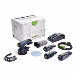Ponceuse orbitale Festool ETSC 125 3,0 I-Set 18 V; 2x3,0 Ah accu.