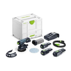 Ponceuse excentrique sans fil etsc 125 3,0 I-Set Festool avec 2 Batteries 18V 3.0Ah - chargeur - Systainer - 578142