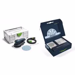 La ponceuse orbitale Festool ETS EC 150/5 GR-Set P avec set d'abrasifs 578188, avec son design compact et sa manipulation ais ...