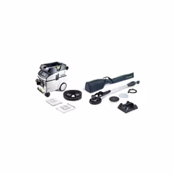 DESCRIPTION GÉNÉRALE Le kit ponceuse à bras et aspirateur PLANEX LHS-E 225/CTL 36-Set de Festool facilite le ponçage de clois ...