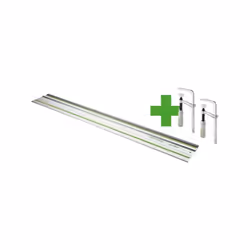 Le rail de guidage de 140 cm avec serre-joints 578422 Festool FS 1400/2 Lt Edt FSZ est un accessoire système inventé et perfe ...