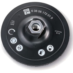 Plateau d'appui Fein ø 115 mm pour utilisation avec feutre abrasif - 63806172010