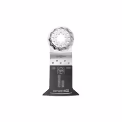 Présentation : Lame de scie FEIN - E-Cut curved HCS Starlock 50x50mm - 63502226250, idéal pour tous les matériaux dérivés du  ...