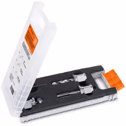 Eigenschaften:Contenu: resp. 1 x taraud M6 selon DIN 352/ISO 13 avec adaptateur Weldon 3/4 in, 1 x foret hélicoïdal HSS Ø 5 m ...
