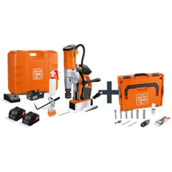 Fein - Carotteuse magnétique universelle sans fil jusqu'à 35 mm avec kit utilisateur akbu 35 pmqw 18 v as Construction-Site Set / 2x 8,0 Ah batterie