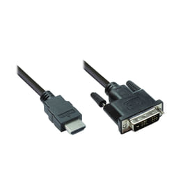 Alcasa 4510-DD2 câble vidéo et adaptateur 2 m HDMI Type A (Standard) DVI-D Noir