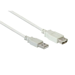 Alcasa 2511-OF3 câble USB 3 m USB 2.0 USB A Blanc