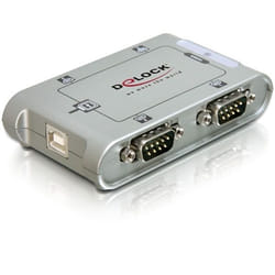 DeLOCK 4 Port USB 2.0 Serial Hub Argent