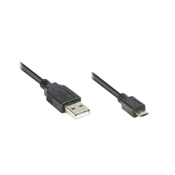 Alcasa 2510-MB03 câble USB 3 m USB 2.0 USB A Micro-USB B Noir