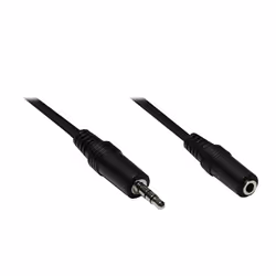 Alcasa AS-35V3, 3,5mm, Mâle, 3,5mm, Femelle, 3 m, Noir