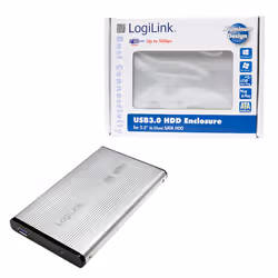 LogiLink UA0106A Boîtier de disques de stockage Argent 2.5" Alimenté par port USB