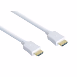 Alcasa 2m, 2xHDMI, 2 m, HDMI Type A (Standard), HDMI Type A (Standard), 4096 x 2160 pixels, Compatibilité 3D, Blanc