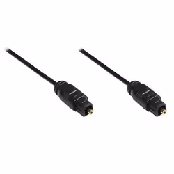 Alcasa 2m Toslink m/m, TOSLINK, Mâle, TOSLINK, Mâle, 2 m, Noir