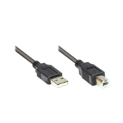 Alcasa USB 2.0 A/B 1m câble USB USB A USB B Noir