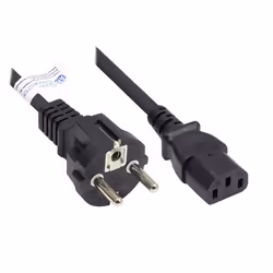 Alcasa P0030-S015, 1,5 m, Prise d'alimentation type E+F, Coupleur C13, H05VV-F, 250 V, 10 A