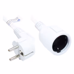 Alcasa P0102-W100, 10 m, Intérieure, Type F, IP44, 1,5 mm², Polyvinyl chloride (PVC)
