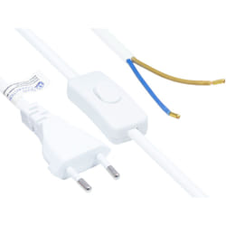 Alcasa P0386-W015 câble électrique Blanc 1,5 m Prise d'alimentation type C