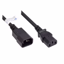 Alcasa P1430-S007, 0,75 m, Coupleur C14, Coupleur C13, H05VV-F, 250 V, 10 A