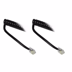 Alcasa Telephone cord, 4m, 4 m, Noir