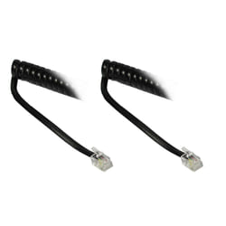 Alcasa Telephone cord, 4m Noir