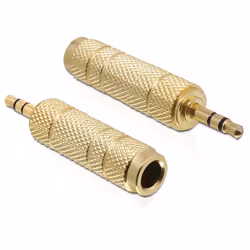 DeLOCK 65360, 3.5 mm, 6.35 mm, Or