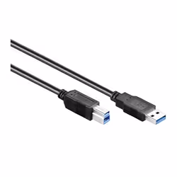 Alcasa 2710-S05, 5 m, USB A, USB B, USB 3.2 Gen 1 (3.1 Gen 1), Mâle/Mâle, Noir