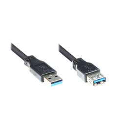 Alcasa 5m USB 3.0 A câble USB USB 3.2 Gen 1 (3.1 Gen 1) USB A Noir