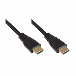 Alcasa 2m 2xHDMI, 2 m, HDMI Type A (Standard), HDMI Type A (Standard), 4096 x 2160 pixels, Compatibilité 3D, Noir
