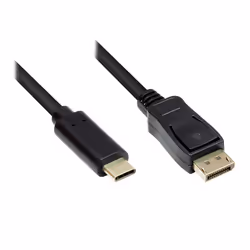Alcasa GC-M0109, 10 m, USB Type-C, DisplayPort, Mâle, Mâle, Droit