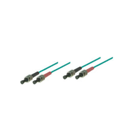 Alcasa ST/ST, 1m câble de fibre optique OM3 Bleu