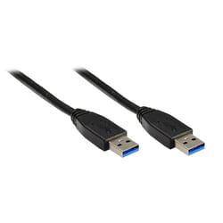 Alcasa USB/USB 3.0 A, 0.5m câble USB 0,5 m USB 3.2 Gen 1 (3.1 Gen 1) USB A Noir
