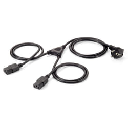 Equip 112220 câble électrique Noir 1,8 m Prise d'alimentation type F Coupleur 2 x C13