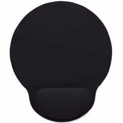 Manhattan 434362, Noir, Monochromatique, Repose-poignets, Base antidérapante, Tapis de souris de jeu