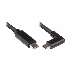 Alcasa GC-M0260, 0,5 m, USB C, USB A, USB 3.2 Gen 1 (3.1 Gen 1), Noir