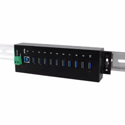 EXSYS EX-1110HMVS, USB 3.2 Gen 1 (3.1 Gen 1) Type-B, USB 3.2 Gen 1 (3.1 Gen 1) Type-A, 5000 Mbit/s, Noir, USB, 7 - 24 V