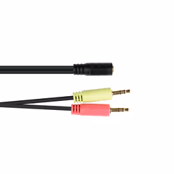 Alcasa AD-HS02 câble audio 0,2 m 2 x 3.5mm 3,5mm Noir
