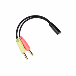 Alcasa AD-HS02 câble audio 0,2 m 2 x 3.5mm 3,5mm Noir