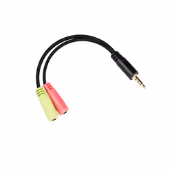 Alcasa AD-HS03 câble audio 0,2 m 3,5mm 2 x 3.5mm Noir