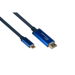 Alcasa 4520-CSF015B câble vidéo et adaptateur 1,5 m USB Type-C HDMI Type A (Standard) Bleu