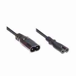 Alcasa 1550-V03, 2 m, Coupleur C7, Coupleur C8, Mâle, Femelle, Droit