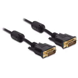 DeLOCK 83191, 3 m, DVI-D, DVI-D, Noir, Or, Mâle/Mâle