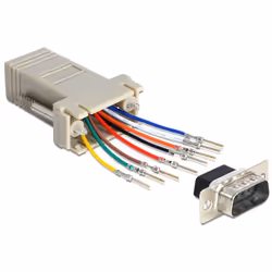 DeLOCK 65462, Sub-D 9, RJ45, Gris
