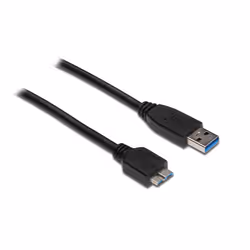 Alcasa USB 3.0 A/USB 3.0 Micro B, 2m, 2 m, USB A, Micro-USB B, USB 3.2 Gen 1 (3.1 Gen 1), Mâle/Mâle, Noir